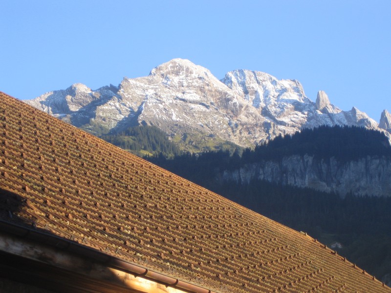 Blick von Meiringen auf die Berge